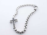 David Yurman Sterling Silver Cross Cable Bracelet 7.5 In Lh1023oexde