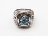 Judith Ripka Sterling Silver Blue Topaz Ring Size 5.5 Do0124oxzde