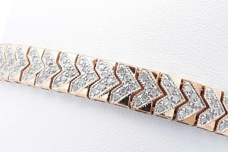 Approx. 2.6ctw Diamond Bracelet 10k Yellow Gold 16.5 Grams 7.5 Inch Eb1224rxzdu