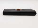 Salvatore Ferragamo Gancini Leather Wallet Black Aa0826lzxsa