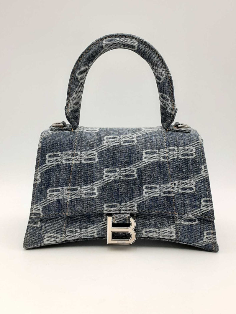 Balenciaga Denim Hourglass Top Handle Bag Eb0924rxzsa