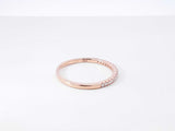 0.17 Cttw Diamond & 10k Rose Gold Half Eternity Band 1.5g Size 8.25 Fw0426lzxdu