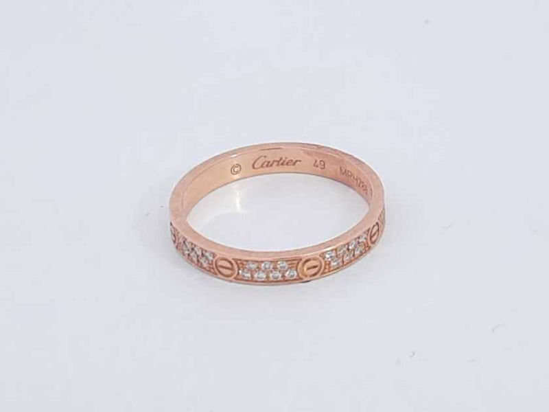 Cartier 18k Rose Gold 3.1 Grams Mini Love Ring Size 5 Aa0625ozxzsa