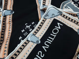 Louis Vuitton 100% Silk Monogram Trunk Let's Go Square Scarf Eb0426lxzsa