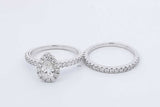 1.29cttw Diamond Wedding Set In 14k White Gold 5.5 Grams Size 7.5 Eb0626iwxdu