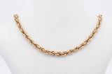 18k Yellow Gold Rope Chain Necklace 7.4 Grams 21 Inch Eb0826rxzsa