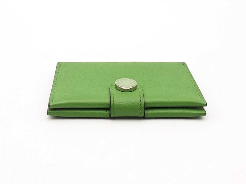 Hermès R.m.s. Card Holder In Green Evercolor Calfskin Fw0125oxzsa