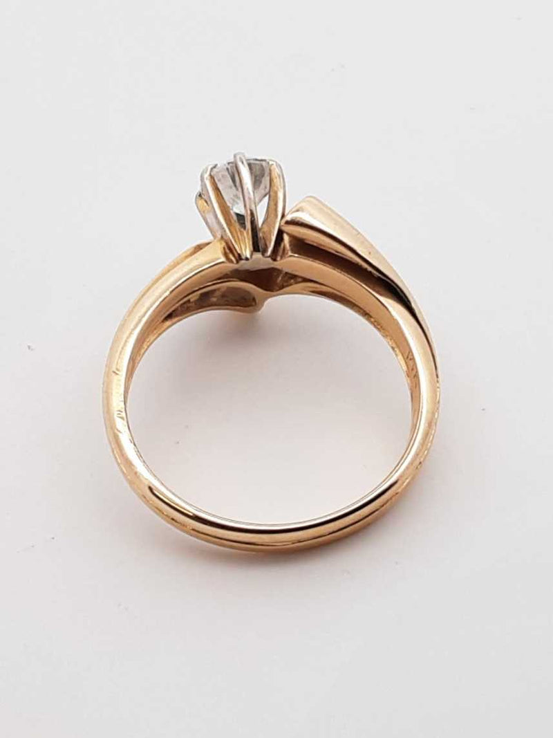 0.55 Cttw Diamond & 14k Yellow Gold Ring 4.7 Grams Size 6 Fw0825wzxdu