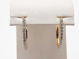 0.80 Cttw Lab Grown Diamonds 14k Yellow Gold 4.1g Oval Hoop Earrings Do0525pcrde