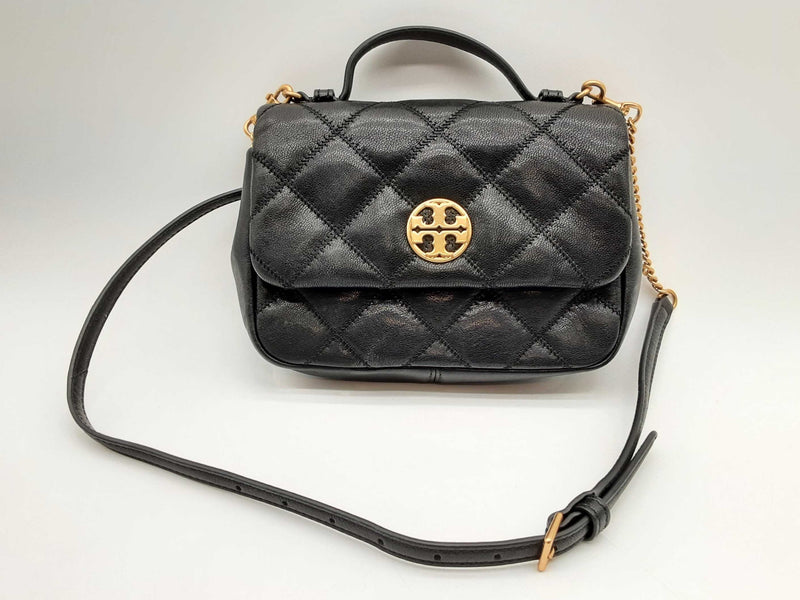 Tory Burch Willa Black Quilted Leather Crossbody Bag Do1224cxde