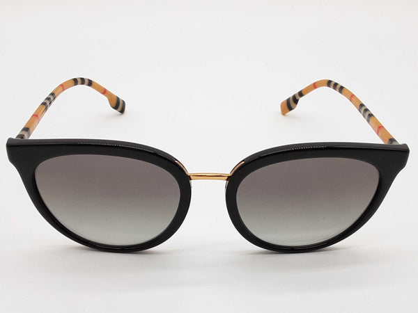 Burberry B4316 Sophia Black Brown Frames Dark Gray Lens Sunglasses Do0625pxde