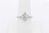 0.92cttw Princess Cut Diamond Ring 18k White Gold 3.5 Grams Size 7 Eb0826ixzsa