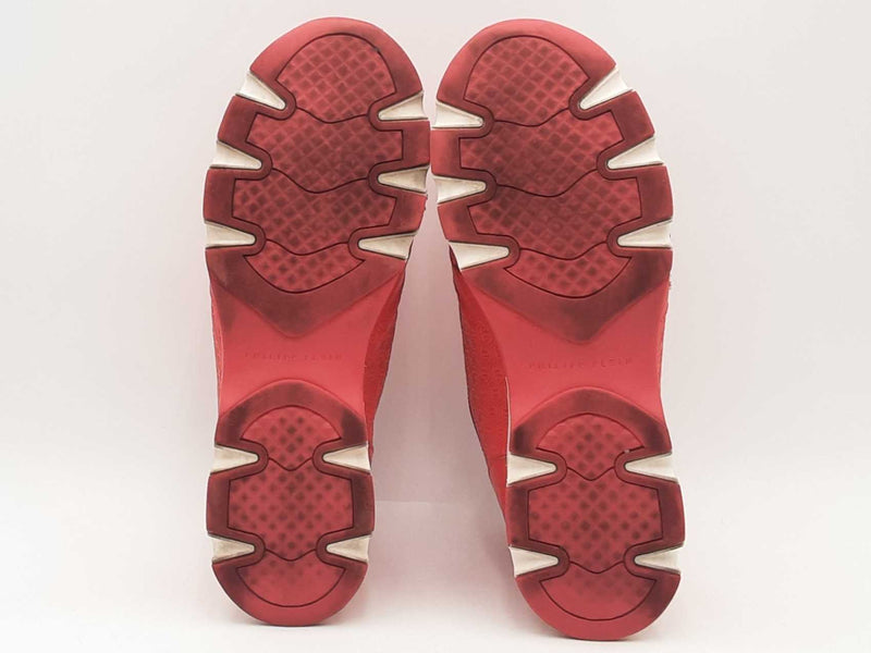 Phillipp Plein Red Low Top Sneakers Size 12 Aa0625lrzsa