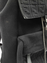 Fendi Fendiness Backpack In Black Ff Logo Jacquard Canvas & Leather Fw0626wzxdu