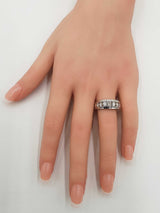 0.85 Ctw Channel-set Diamond & 10k Gold Wedding Band 4.2g Size 10.75 Fw0426wxzdu