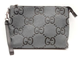 Gucci Jumbo Medium Gg Charcoal Gray Messenger Crossbody Bag Sd1025lozxde