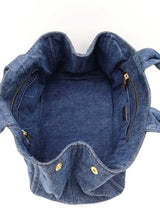 Prada Canapa Tote Bag In Blue Denim Fw0126wxzdu