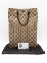 Gucci Plus Joy Vertical Tote In Beige & Brown Gg Monogram Canvas Fw1225ooxdu