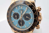 Rolex Daytona Cosmograph Turquoise Dial 18k Gold 40mm Watch Eb0526rxzzzsa