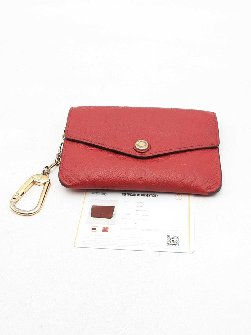 Louis Vuitton Monogram Empreinte Red Key Pouch Eb0225rxsa