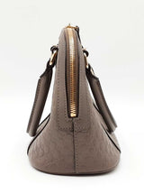 Gucci Mini Dome Bag In Grey Microguccissima Embossed Leather Fw0726wxzdu