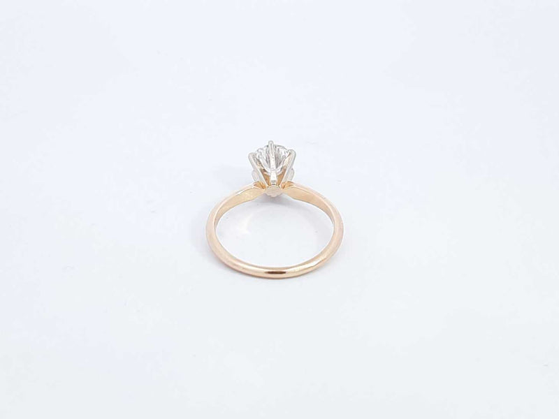 0.64 Cttw Diamond & 14k Yellow Gold Solitaire Ring 2 Grams Size 5 Fw0724ixzdu