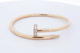 Cartier 18k Yellow Gold Juste Un Clou Diamond Bracelet 30.7g Size 16 Eb526crxzde