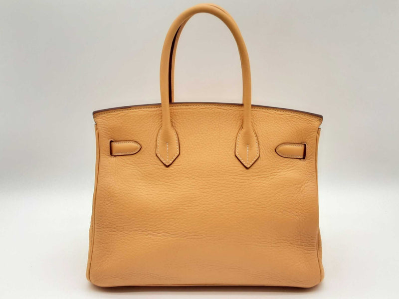 Hermes Birkin 30 Curry Tan Clemence Gold Hardware Handbag Do0524lwrxzde