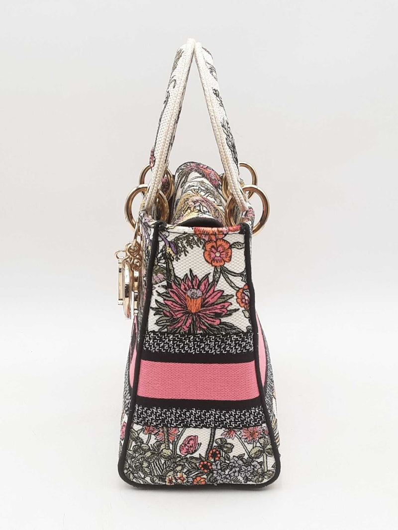 Christian Dior Floral Medium Lady D-lite Bag Sd0925lrzxsa