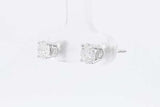 0.9cttw Diamond Stud Screwback Earrings In 14k White Gold 0.8 Grams Eb0926lwxsa