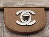 Chanel Travel Line East West Beige & White Flap Shoulder Bag Fw1224crxdu