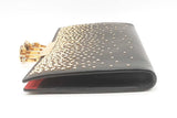 Alexander Mcqueen Black Leather Studded Knuckle Flat Clutch Eb0125wxzsa