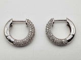 1.00 Ctw Lab Grown Diamonds 0.925 Silver 6.7g Hoop Earrings Do0225srde