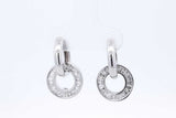 0.56cttw Diamond Hoop Earrings In 18k White Gold 6.7 Grams Eb0426ixzde