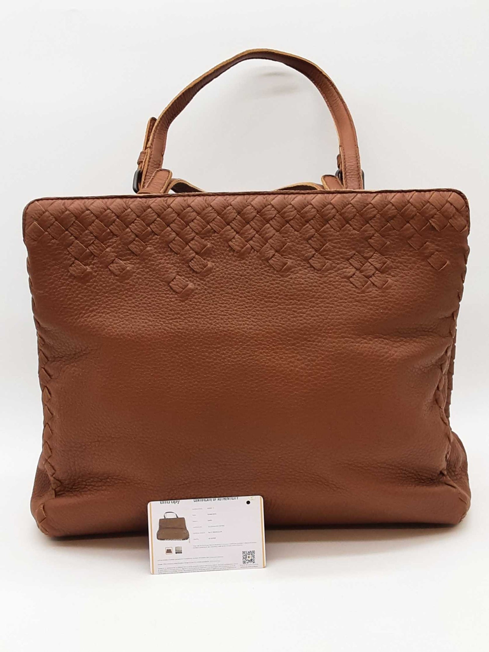 Bottega Veneta Brown Leather Intrecciato Tote Bag Eb1225cxzde