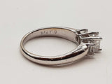 0.2 Cttw Natural Diamonds 14k White Gold 3.3g Ring Size 5.5 Do0326owxde