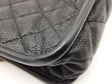Chanel Mini French Riviera Flap Bag In Black Diamond-quilted Caviar Leather Fw0726lrrxdu