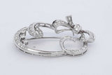 14k White Gold Diamond Brooch 8.7 Grams Eb0626ixzdu