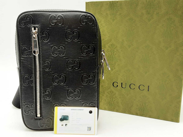 Gucci Embossed Canvas Sling Bag Aa0525izxsa