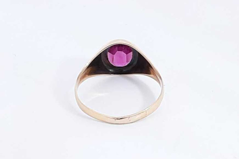 Purple Gemstone Ring In 10k Yellow Gold 1.3 Grams Size 5.75 Eb0924orsa