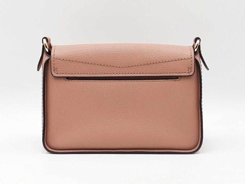 Michael Kors Sylvia Small Flap Crossbody Bag In Dusty Pink Leather Fw0924exdu