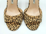 Manolo Blahnik Peep Toe Pumps In Leopard Print Suede Size Eu 35 Us 5 Fw0725rxdu