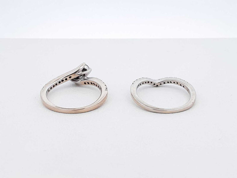 Ever Us 0.70 Cttw Diamond & 10k Gold Bridal Set 4.4 Grams Size 5.5 Fw0325lsxdu
