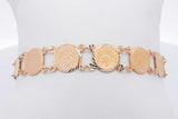 21k Yellow Gold Coin Style Bracelet 8.5 Grams 7 Inch Eb0626iorsa