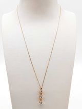 0.60 Cttw Natural Diamonds 14k Yellow Gold 2.4g Trio Necklace 18 In Do0426wxzde