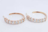 1.26cttw Diamond Hoop Earrings In 14k Yellow Gold 3.5 Grams Eb0326orxdu