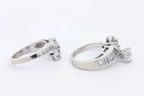 2.08ctw Diamond Wedding Set In 14k White Gold 10.7 Grams Size 5.5 Eb0125llxzsa