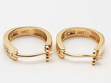 0.40 Cttw Diamonds 14k Yellow Gold 2.3g Hoop Clasp Back Earrings Do0625lexde