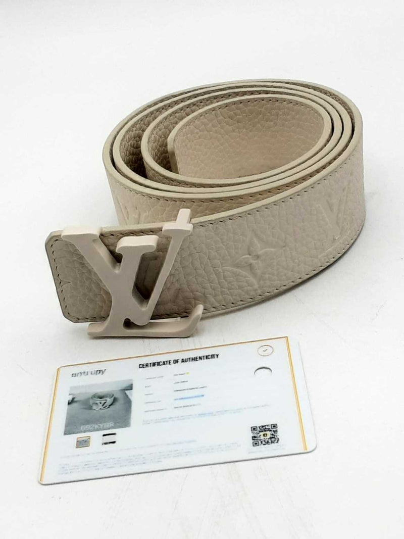 Louis Vuitton Monogram Empreinte White Leather Reversible Belt Eb0424rrxsa