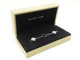 Van Cleef & Arpels Alhambra Bracelet 18k Gold Diamond & Onyx 7.5 In Fw0426czxzdu